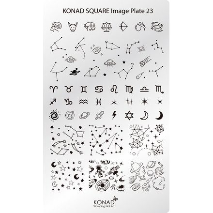 Konad, Пластина для стемпинга Square Image Plate 23