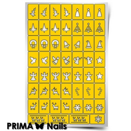Prima Nails, Трафарет для дизайна ногтей Рождество