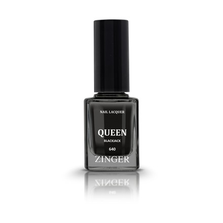 Zinger, Лак для ногтей Queen, цвет Blackjack