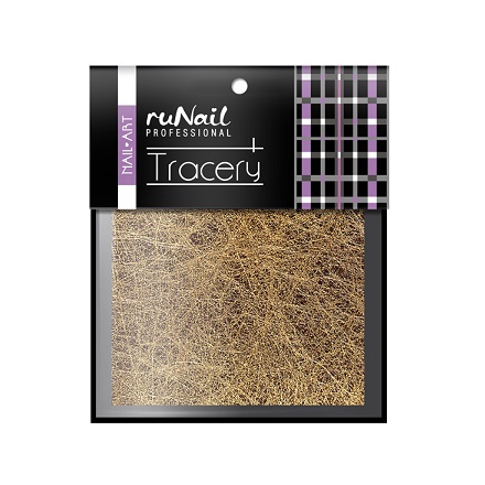 ruNail, дизайн для ногтей: паутинка (бронза)