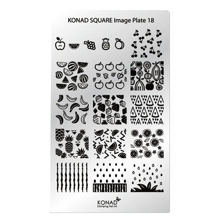 Konad, Пластина для стемпинга Square Image Plate №18