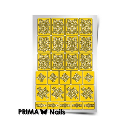 Prima Nails, Трафарет для дизайна ногтей, Абстракция-1