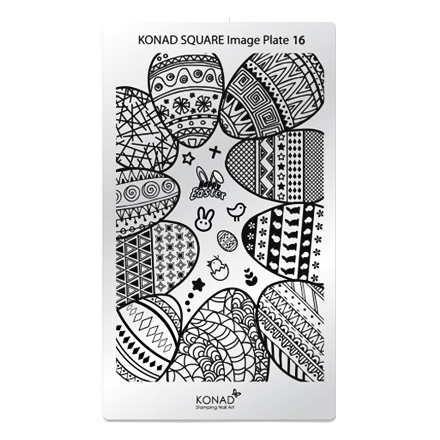 Konad, Пластина для стемпинга Square Image Plate №16