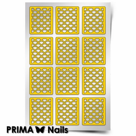 Prima Nails, Трафарет для дизайна ногтей, Русалка (средний)