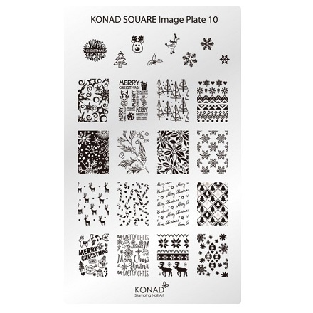 Konad, Пластина для стемпинга Square Image Plate № 10